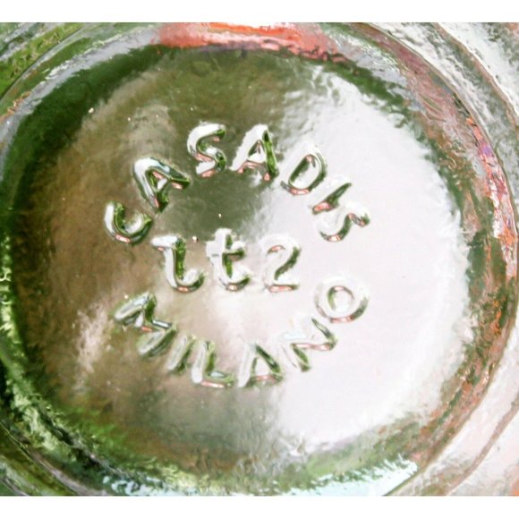 Jus de Fruits Casadis Milano Italy Pink Glass Bottle Decanter Stopper 1/2 Gallon - Picture 9 of 11